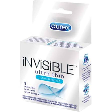CONDOM DUREX 3S (INVISIBLE) (THIN FEEL